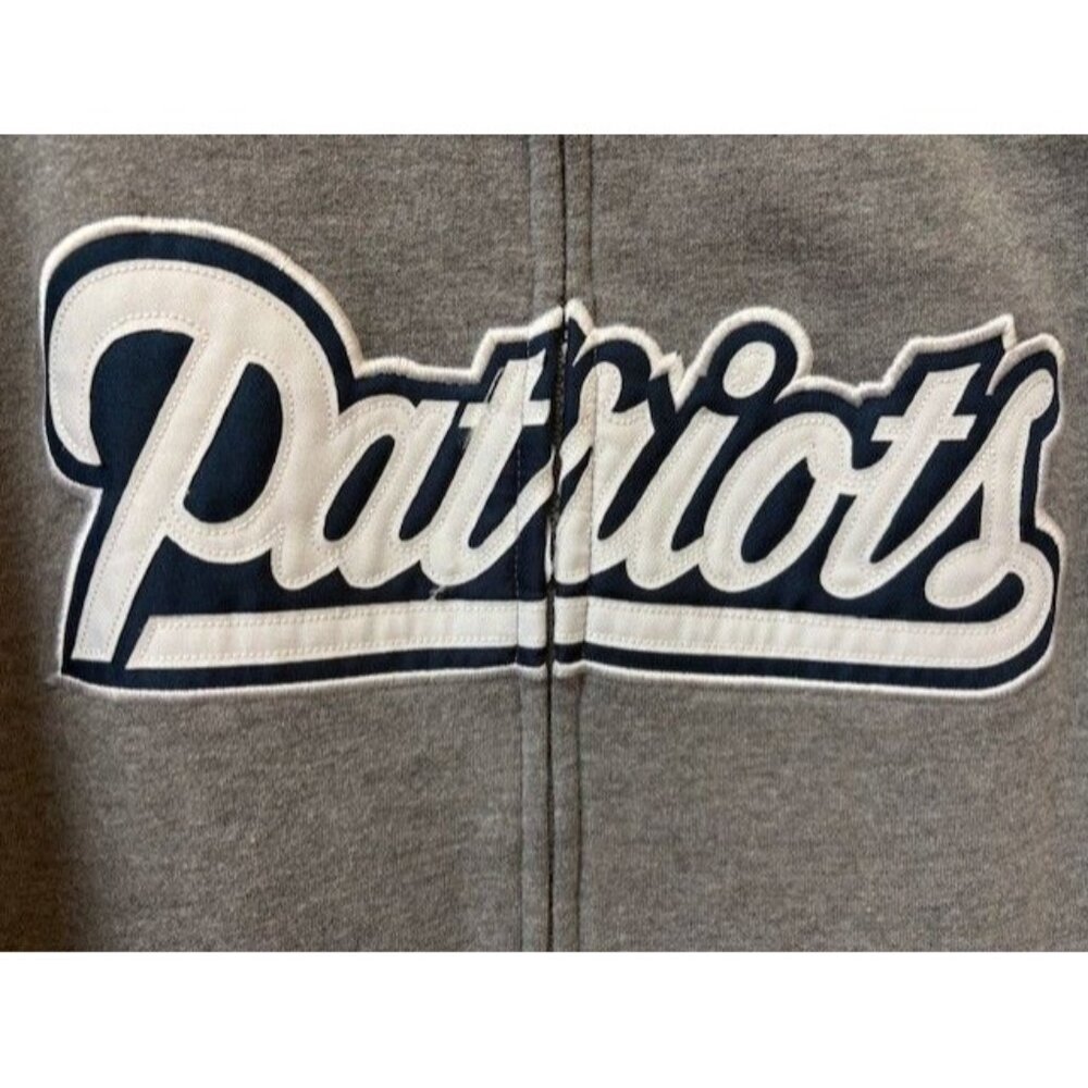 NFL Team Apparel Patriots Full-Zip Jacket Navy & Gray Mens‎ Size L - Picture 3 of 5